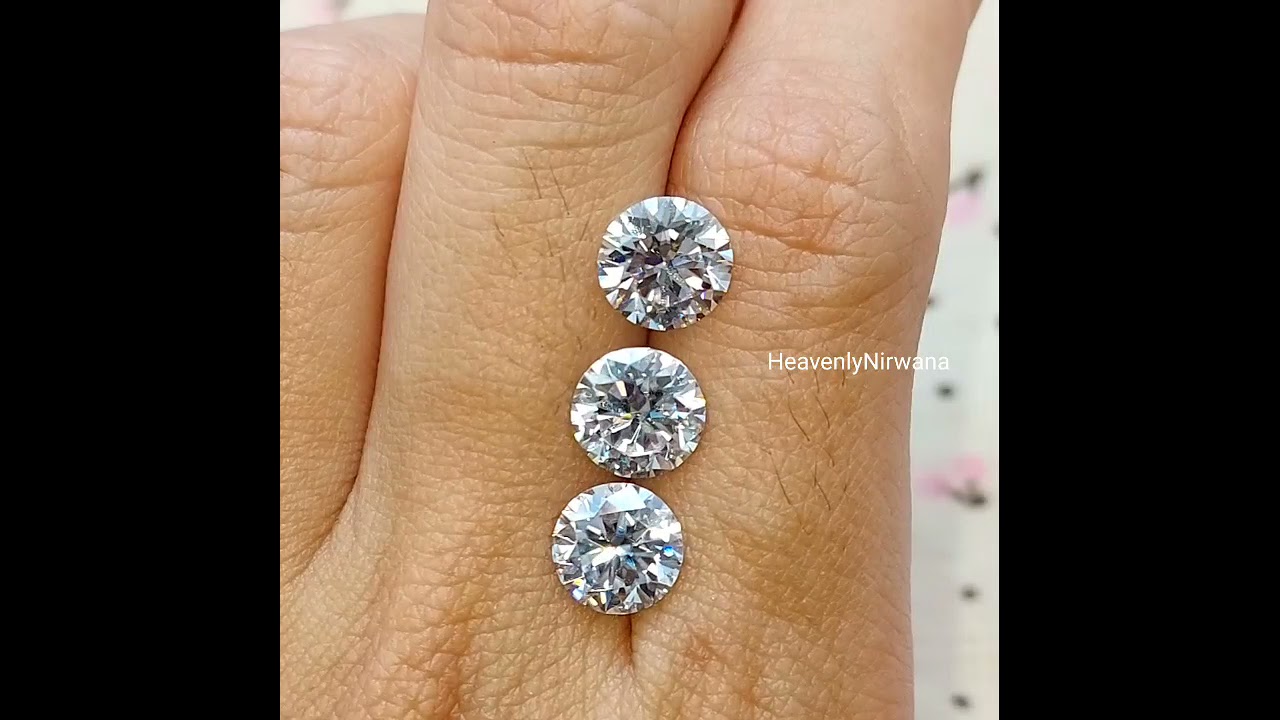 Colorless Moissanite Round Hearts & Arrows by HeavenlyNirwana