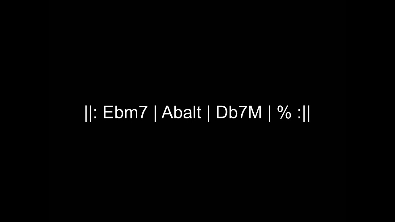 SLOW JAZZ ii valt i Backing Track in Db major