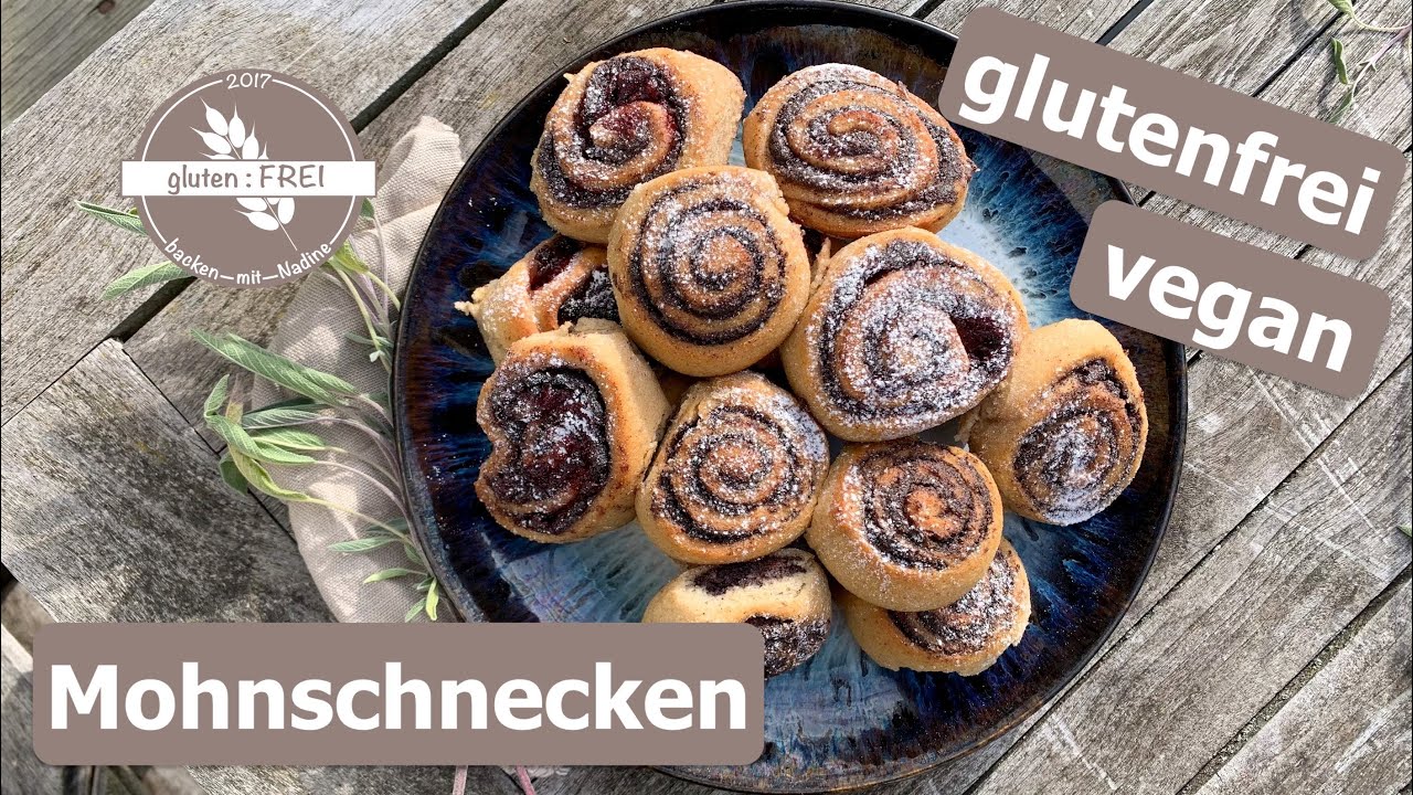 die besten glutenfreien Mohnschnecken / vegan / schnelle Zubereitung / glutenfrei backen mit Nadine