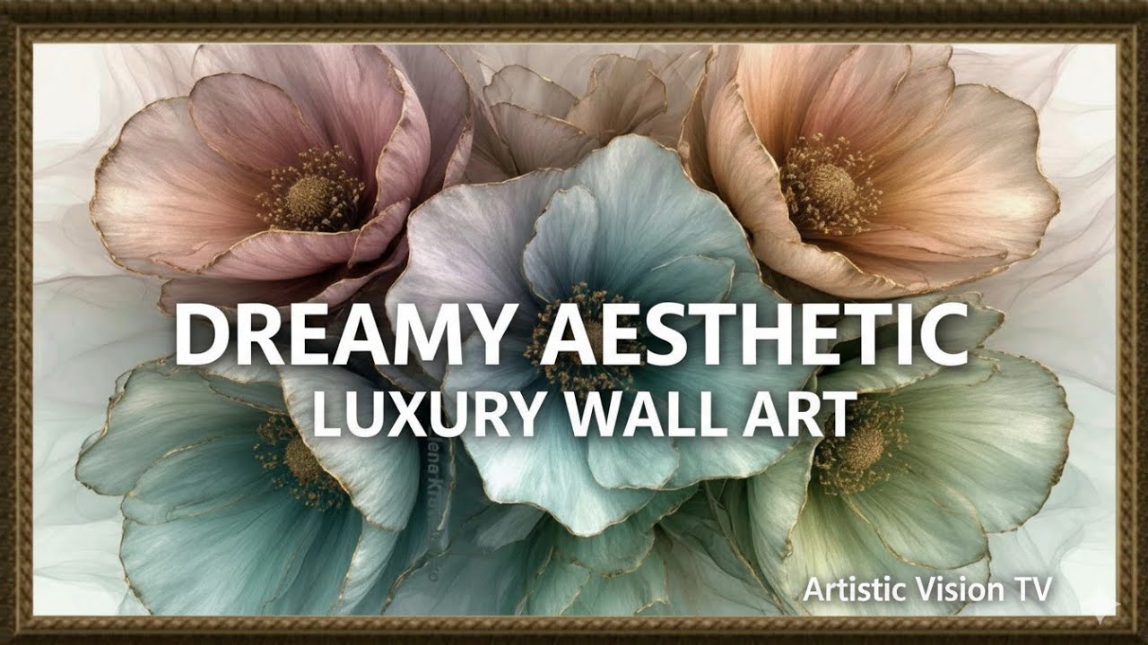 AESTHETIC Wall Art! Luxury Flower Painting for a DREAMY & CALM Home Decor ☁️ 