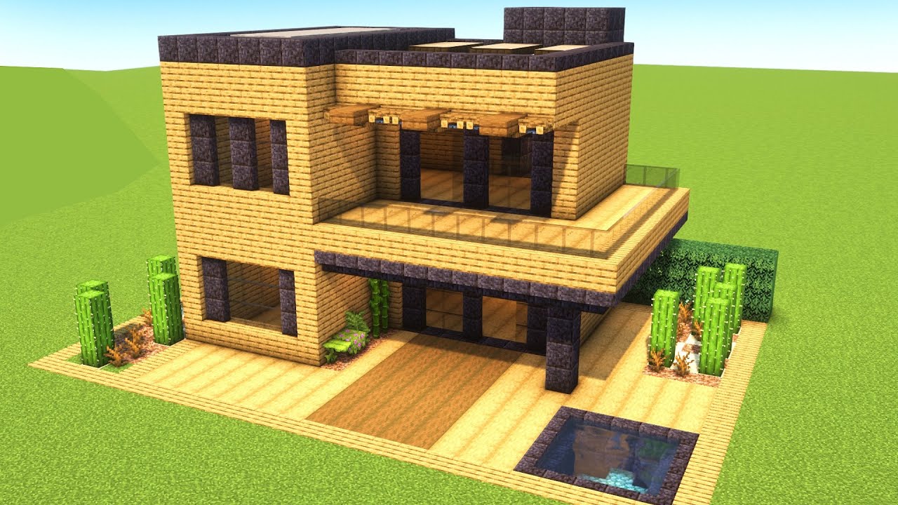 Minecraft - Casa moderna de madeira - MANYACRAFT