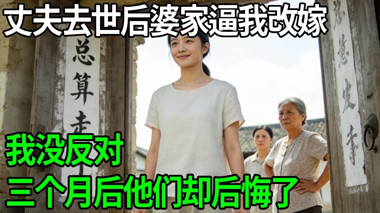 丈夫去世後婆家逼我改嫁，我沒反對，三個月後他們卻後悔了！#生活經驗 #故事分享 #故事頻道 #情感故事 #為人處世 #心靈暖流 #正能量 #反转