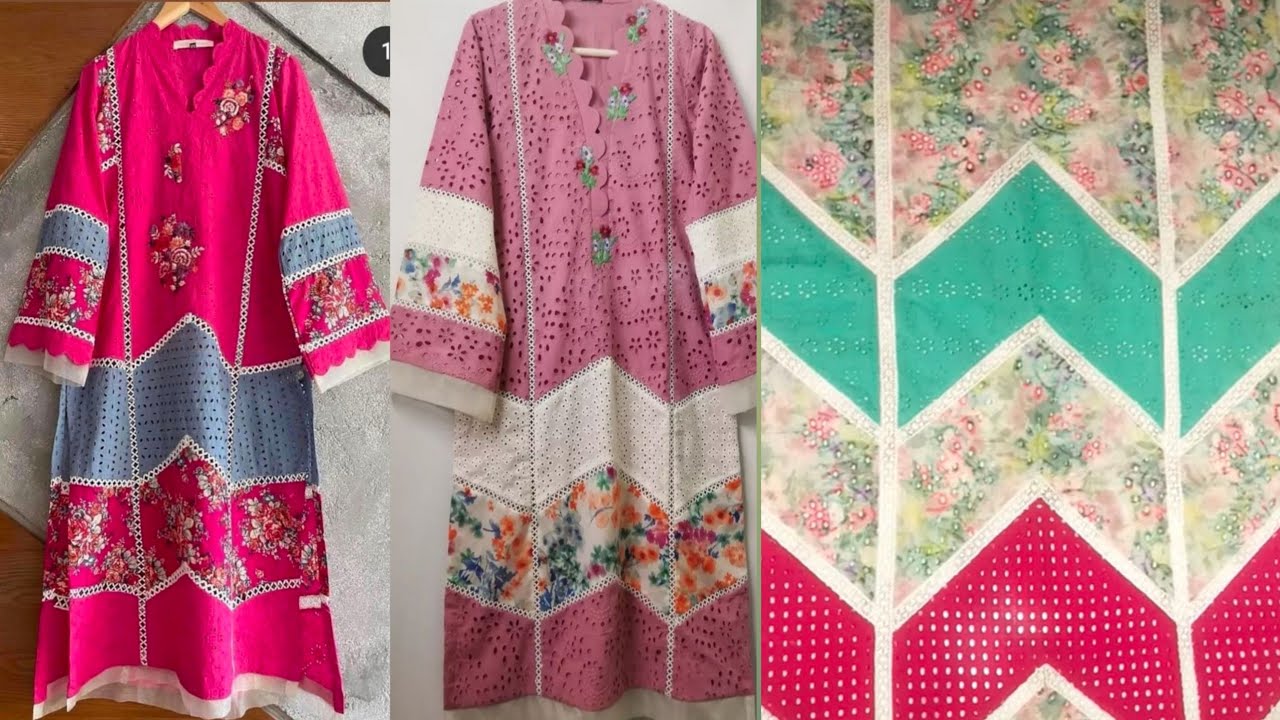 Beautiful 😍 💙 Printed❤️ Chicken Kari kurti 🌈🤎💕 ❣️🥻cutting ✂️ and stiching by Needle Crafted Dreams