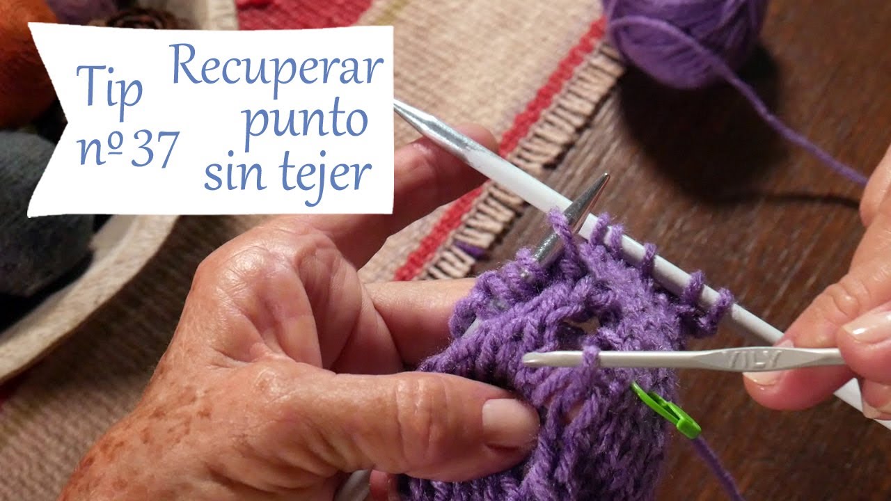 Cómo recuperar un punto derecho sin tejer que tejí por error 👌 Tips