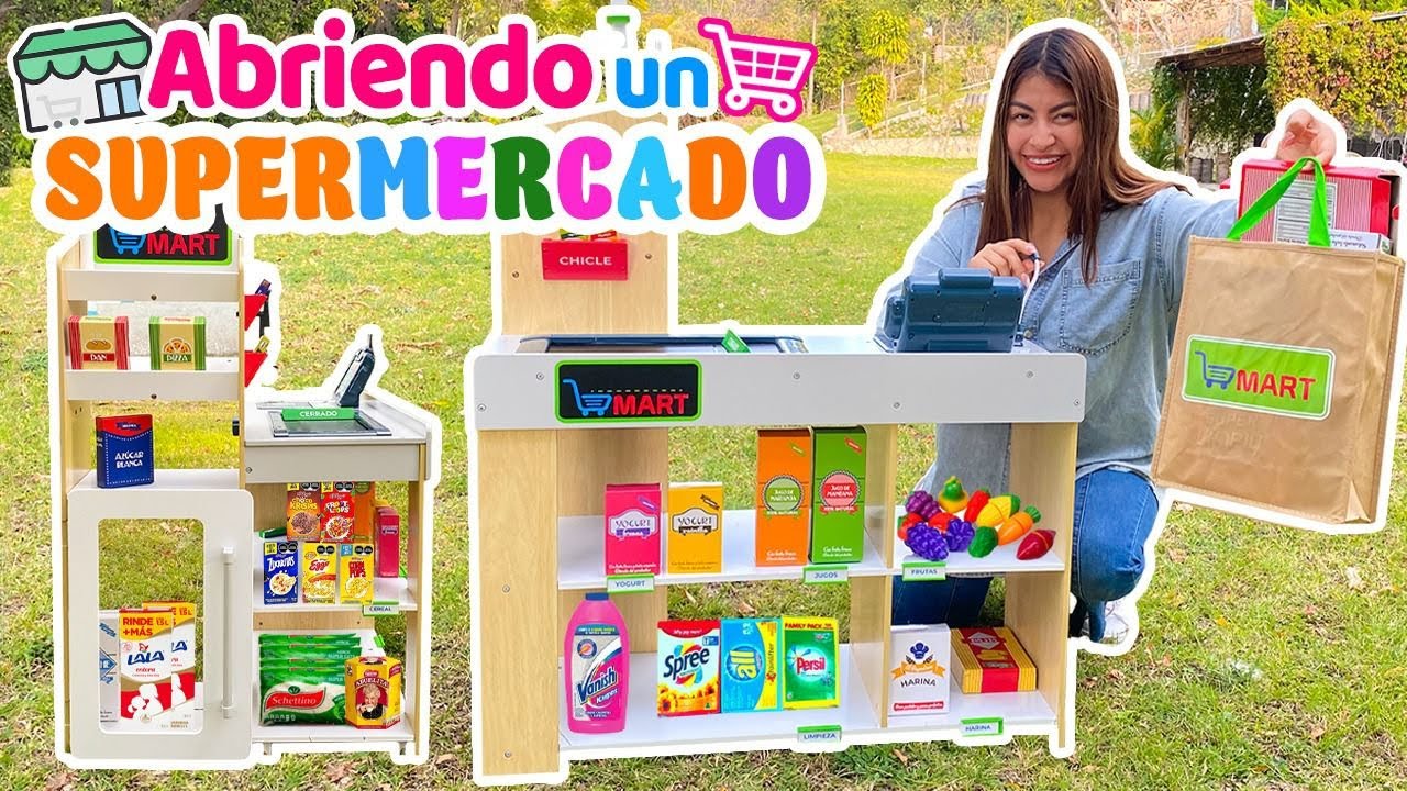 🍅🧃ABRIENDO UN SÚPERMERCADO con CAJA REGISTRADORA 🛒¡REAL!😱LACTEOS 🏪 CARNE🥩FRUTAS & VERDURAS🍓