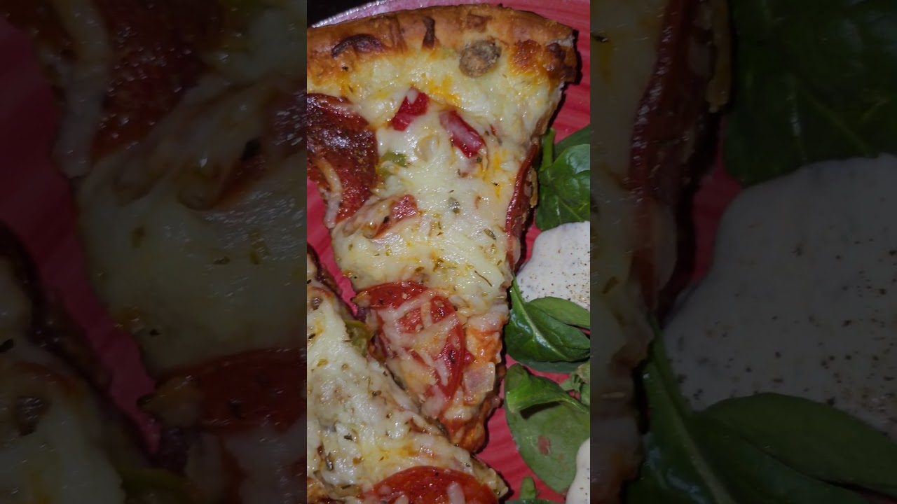 Red Baron Fully Loaded Supreme Pizza With Added Cheese! That's a delicious Pizza Pie! 🍕 🥗