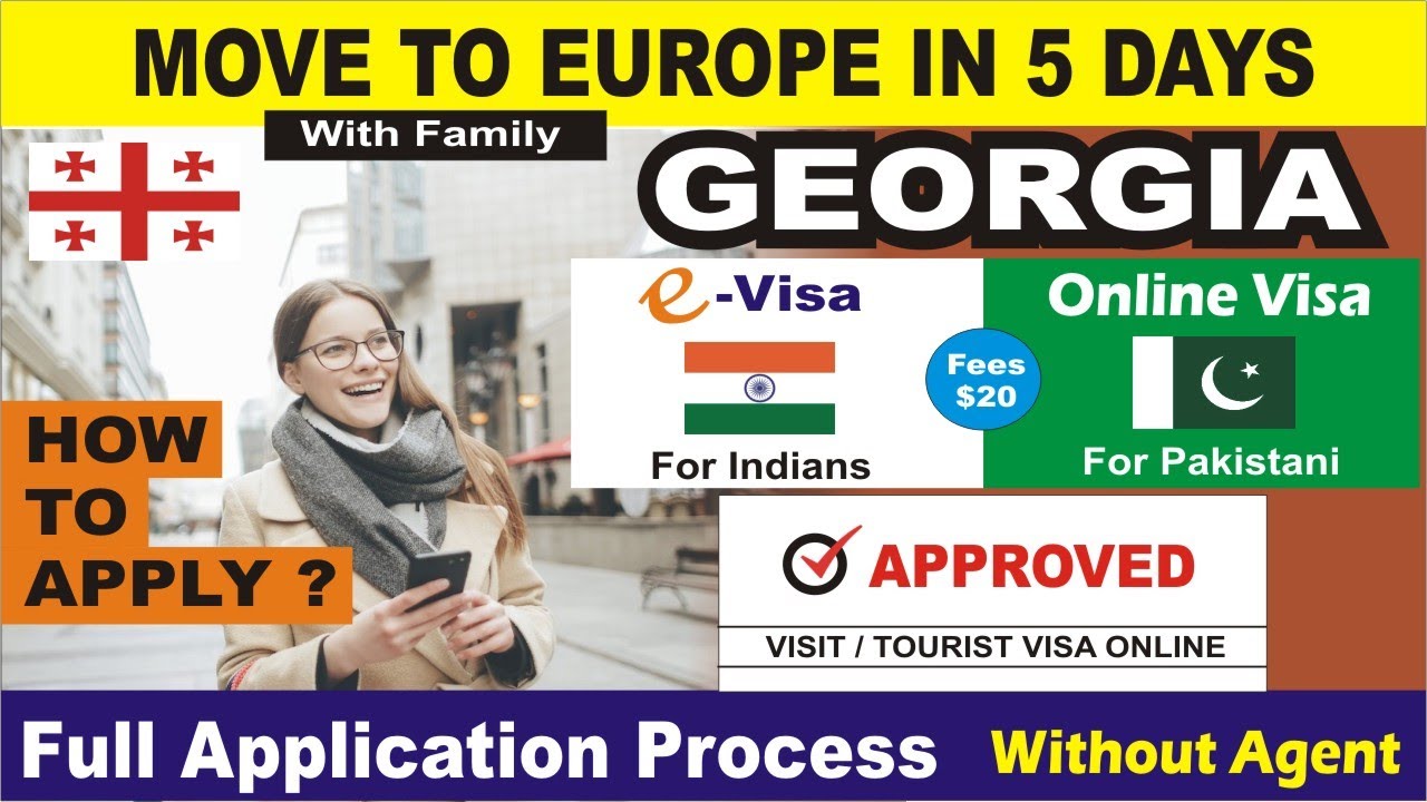 🇬🇪 GEORGIA e-Visa / Online Visa - Full Online Process for Indian and Pakistani | No Appointment Visa