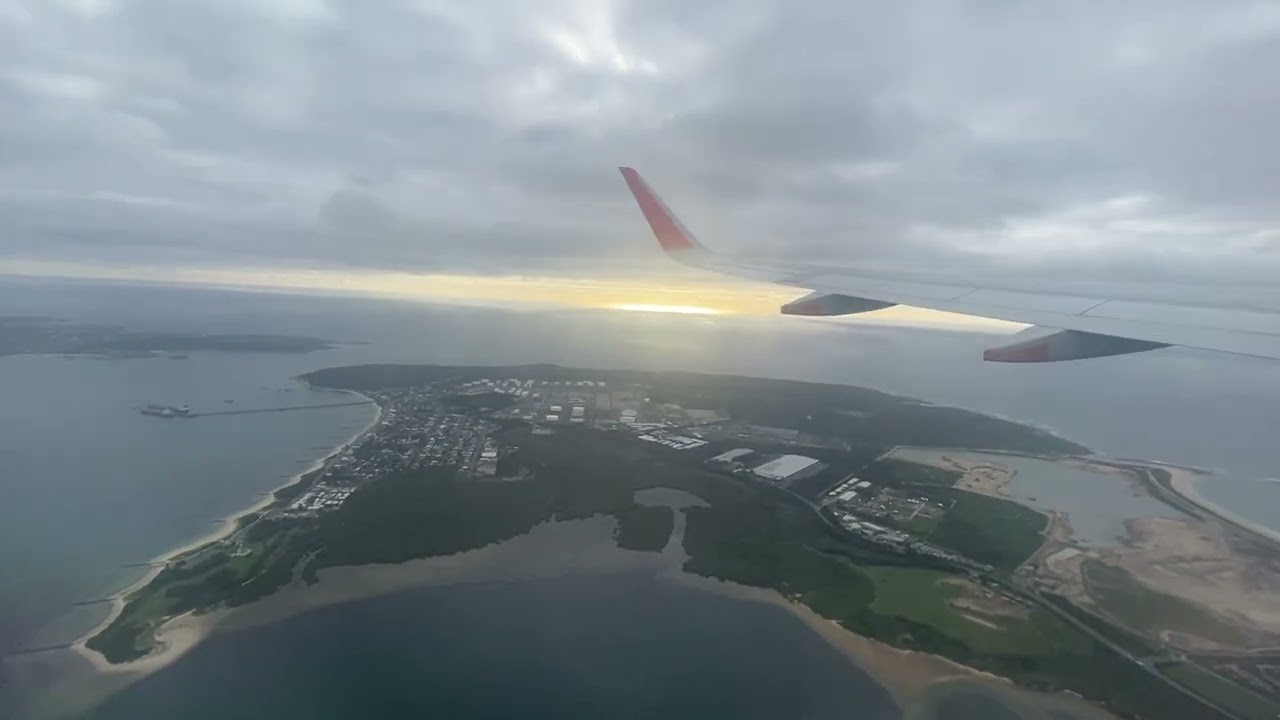 Jetstar Sydney Airport Take Off - Runway 16R over Port Botany and  Kurnell