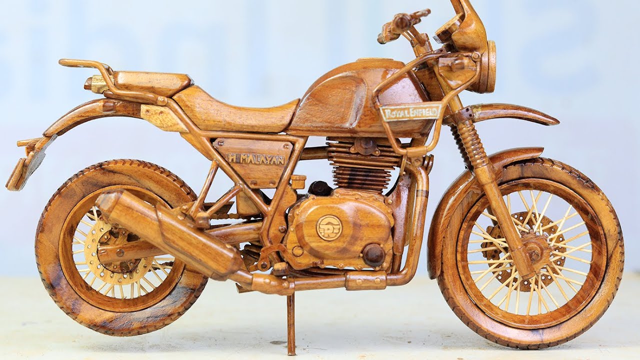 ROYAL ENFIELD HIMALAYAN  || How to Make Wooden Bike Model ||
