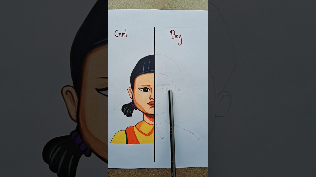 squid game 3 jump rope doll🔥drawing #art #shorts #trending #viralvideo #