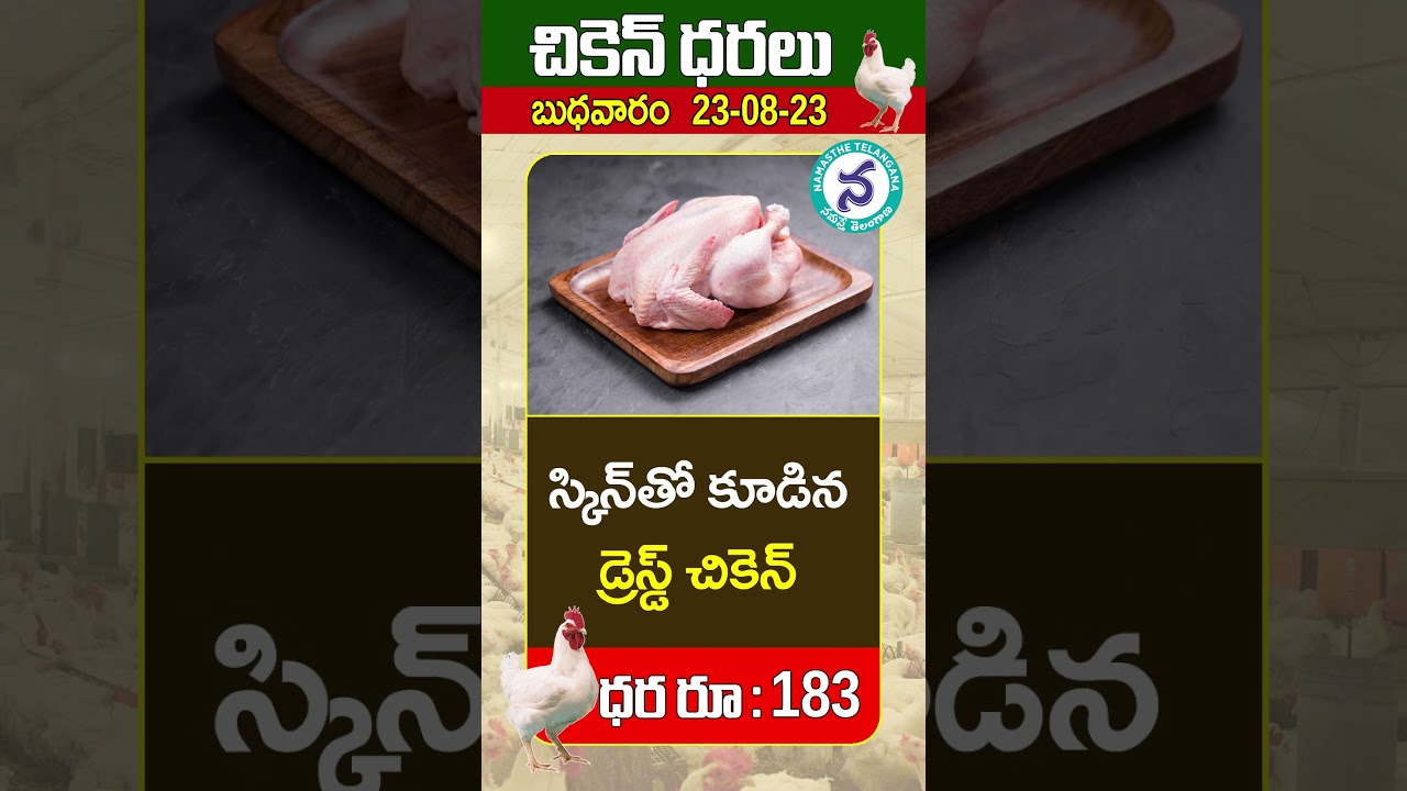 Chicken Rate 23-08-2023 || Today Chicken Price In Hyderabad || Chicken Rate || Namasthe Telangana
