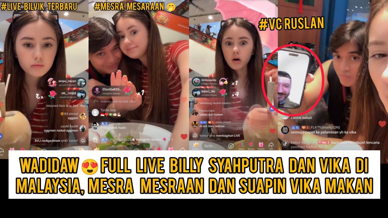 Wadidaw 😍 Full live billy syahputra vika terbaru di Malaysia, mesra mesraan dan suapin makan 🤭