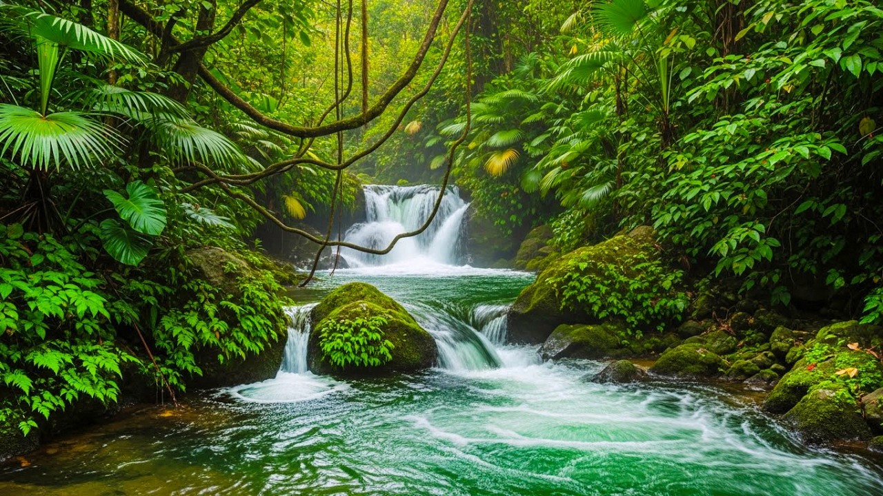 River Flowing Birds Chirping | Natural Forest Sounds for Sleeping, Relaxation, and Mental Clarity #1