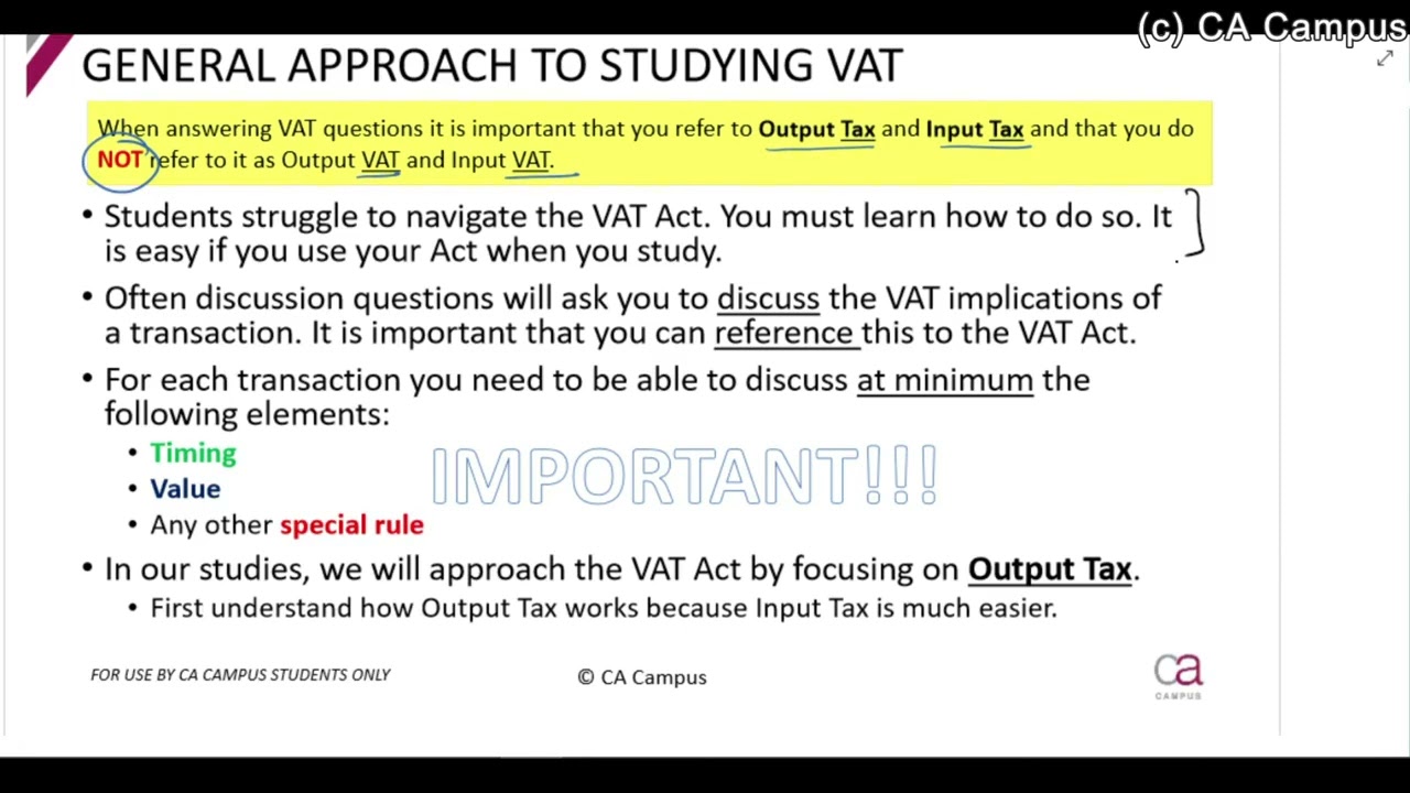 VAT: Part 1.1 - Introduction and basic understanding of VAT