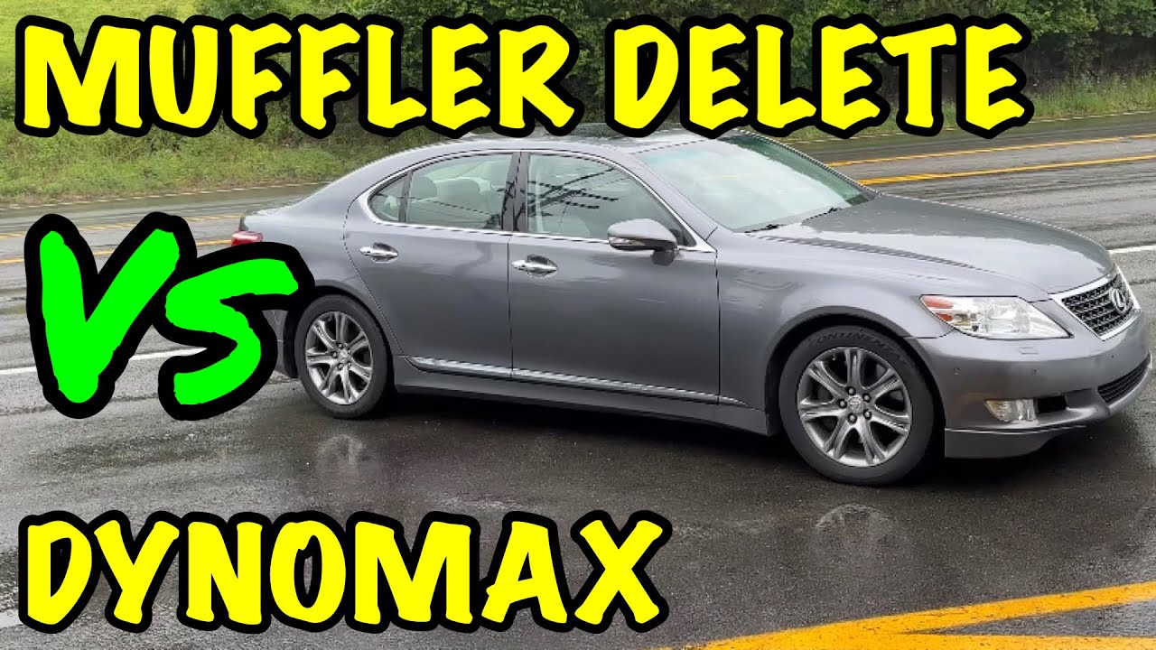 Lexus LS 460 4.6L V8: УДАЛЕНИЕ ГЛУШИТЕЛЯ против DYNOMAX!