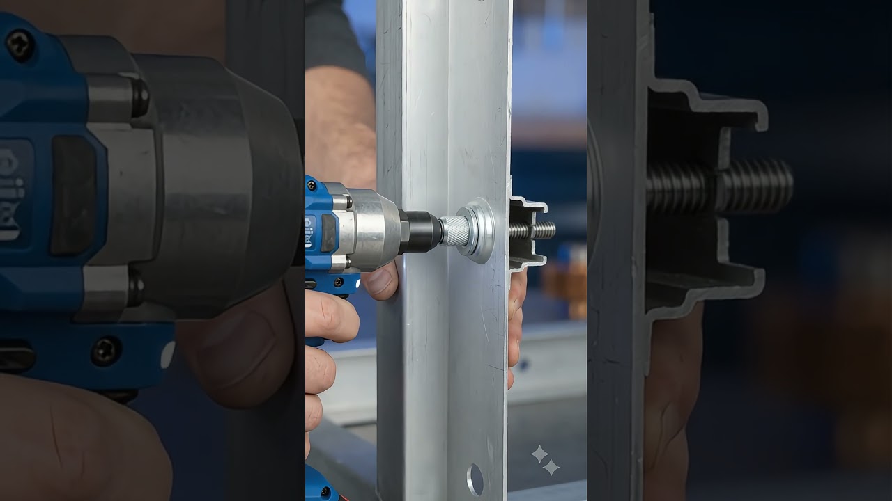 This Cordless Rivet Nut Tool Locks Threads Into Metal in Seconds😮⚙️ #Shorts
