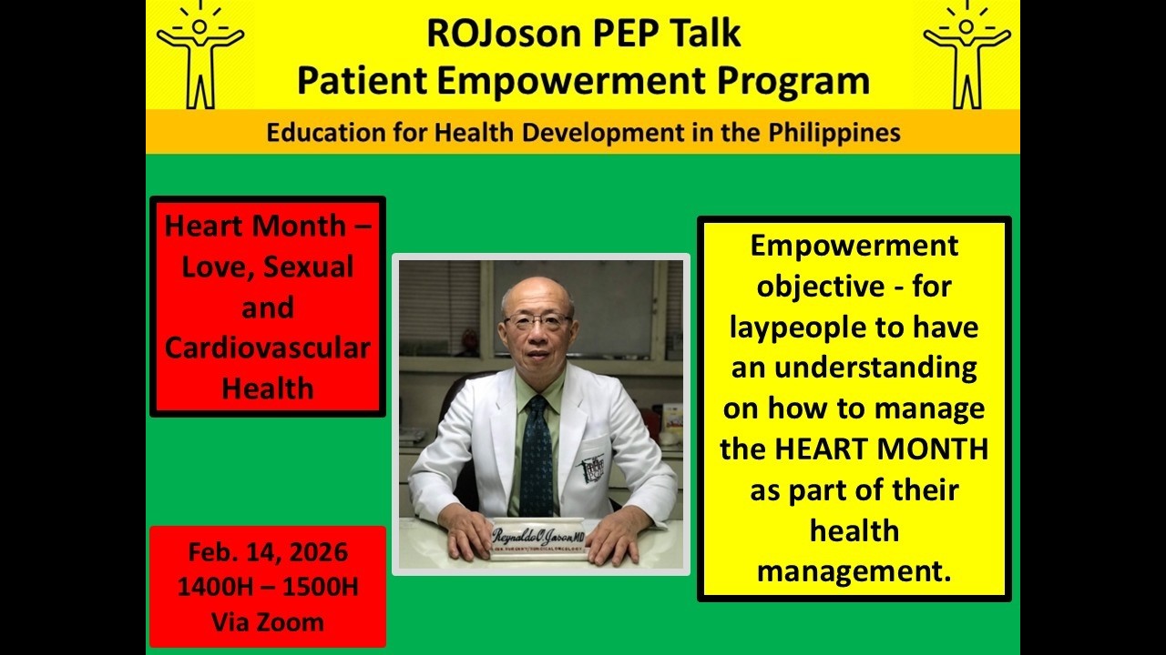 ROJoson PEP Talk: Heart Month - Love, Sexual and Cardiovascular Health
