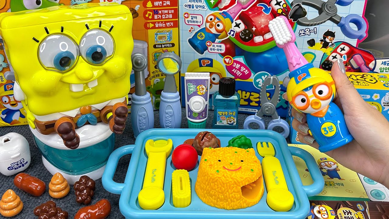 Satisfyingl opening the fun SpongeBob SquarePants and Pororo collection🧽스펀지밥 장난감 리뷰