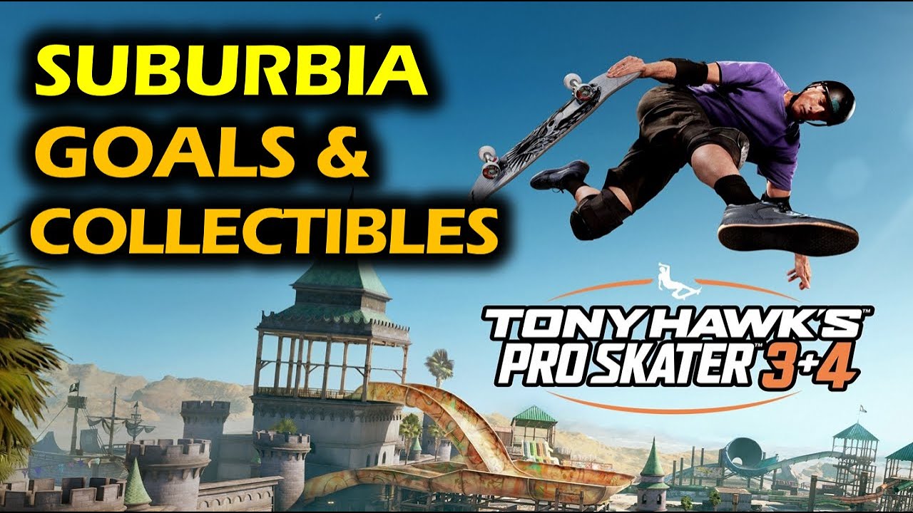 Suburbia: All Collectibles, Goals, & Secrets | Tony Hawk's Pro Skater 3+4 (THPS4)