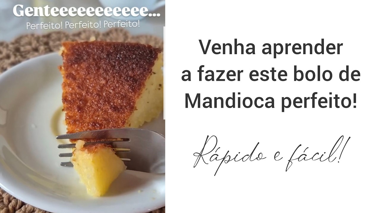 Vamos fazer o melhor bolo de mandioca / RECEITA de bolo de mandioca fácil e rápido / Bolo saudável.