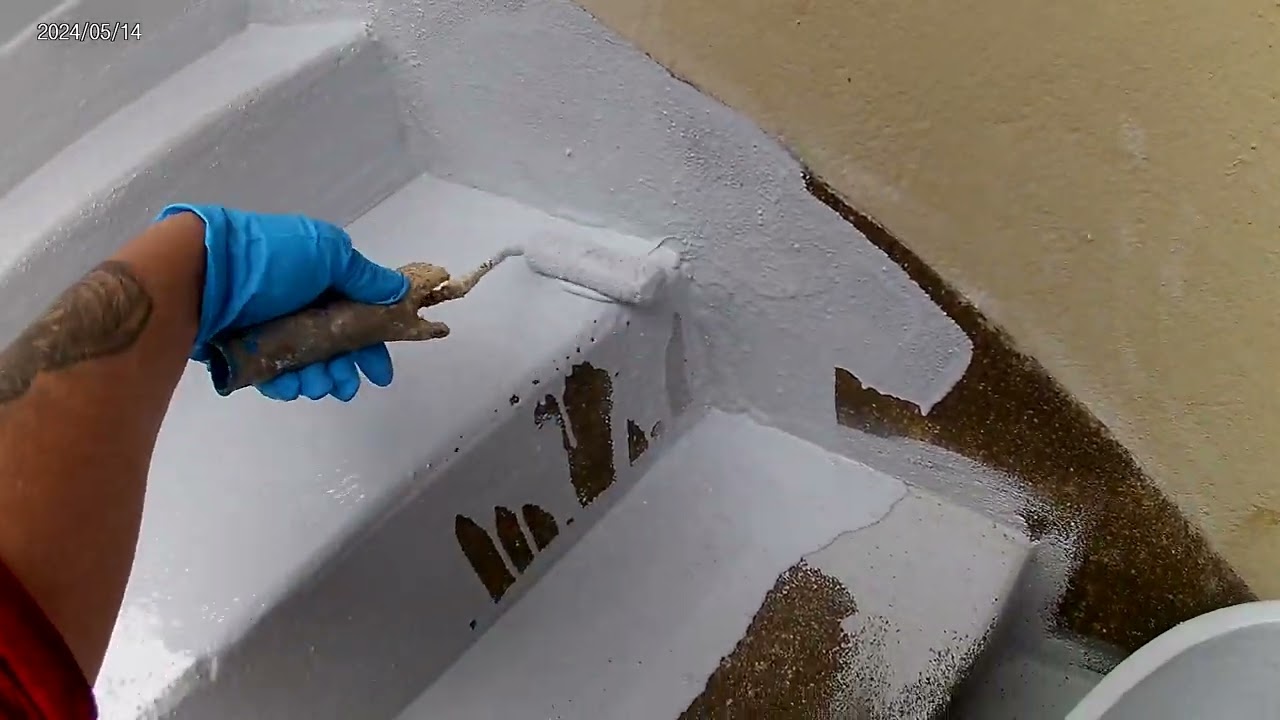 Alte Betontreppen Sanieren, Abdichten und Beschichten