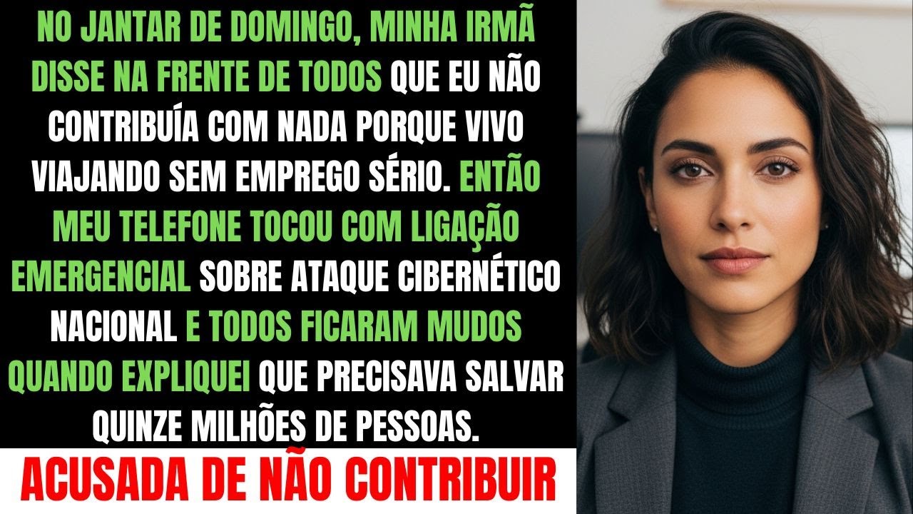 No Jantar de Domingo, Minha Irmã Disse Que Eu “Não Contribuía Com Nada” — Então Meu Telefone Tocou e