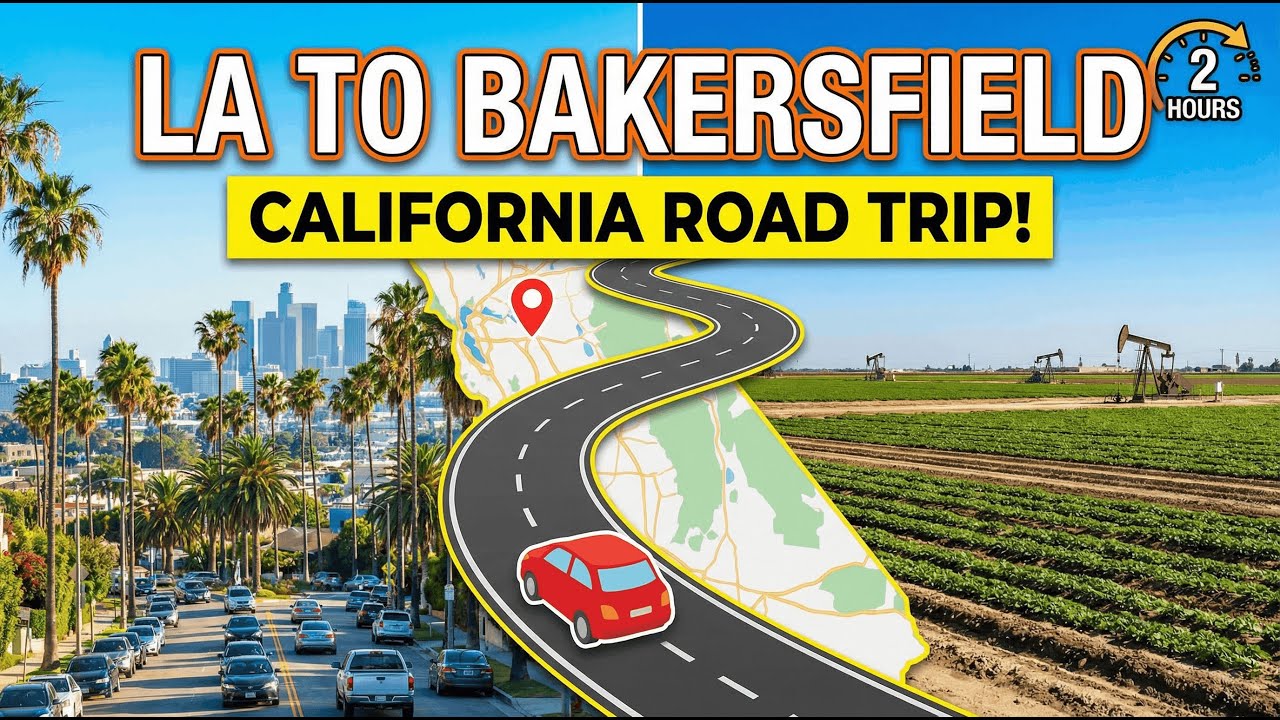 Driving from Los Angeles to Bakersfield, California (timelapse)
