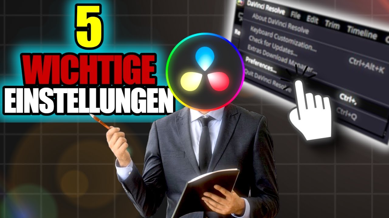 BEVOR du mit DaVinci Resolve startest ⚙️ DIESE 5 Einstellungen solltest du KENNEN & AKTIVIEREN
