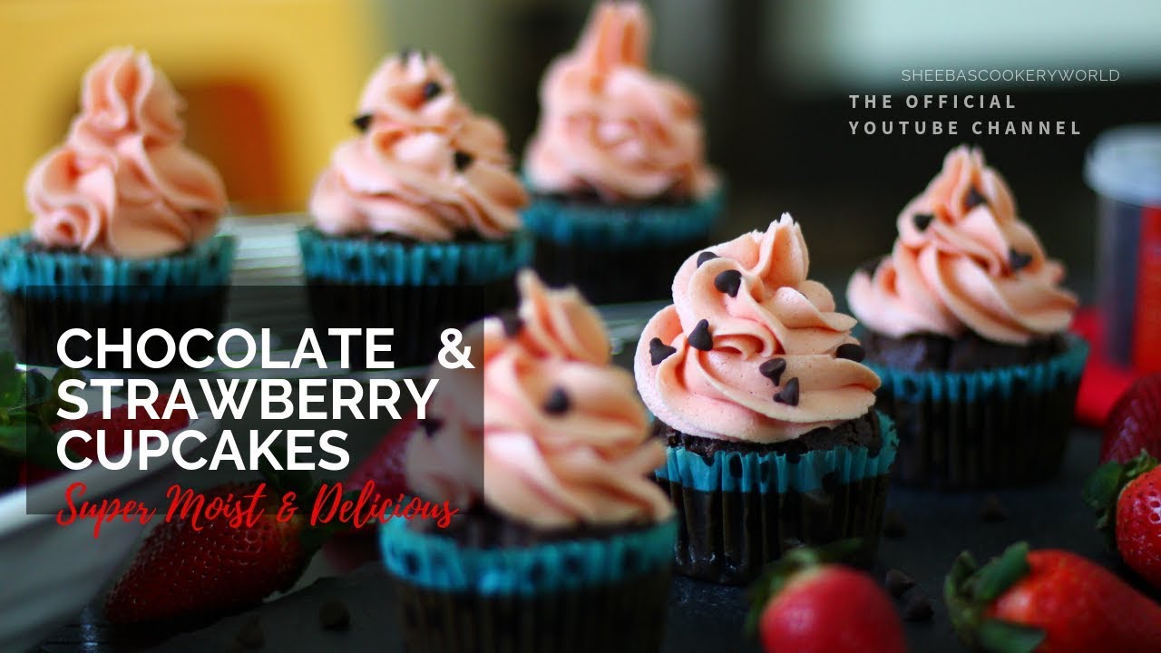 Chocolate Strawberry Cupcakes - New Year's Eve Party Dessert Recipe Video