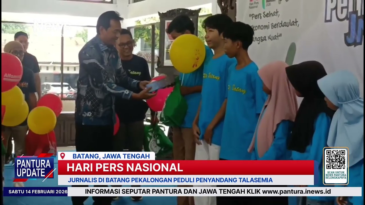 Jurnalis Batang Peduli Penyandang talasemia dalam peringatan HPN