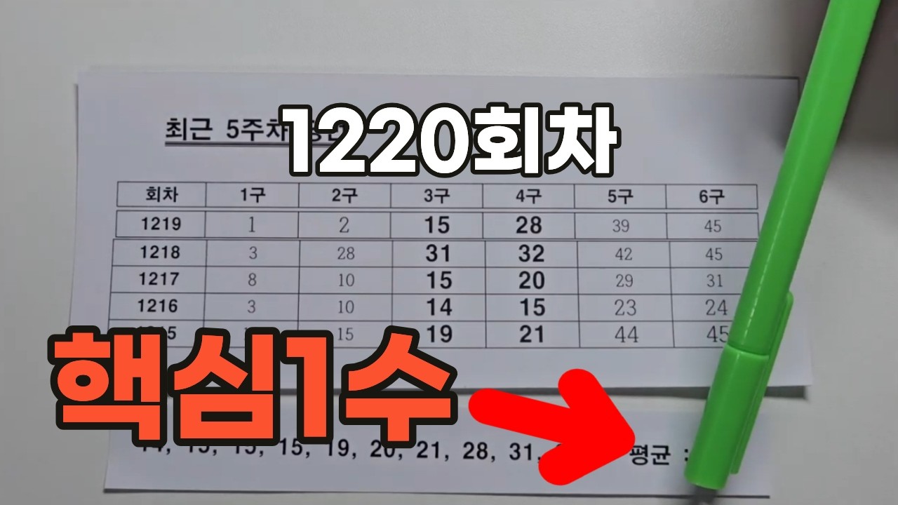 로또분석 1220회차 2편 