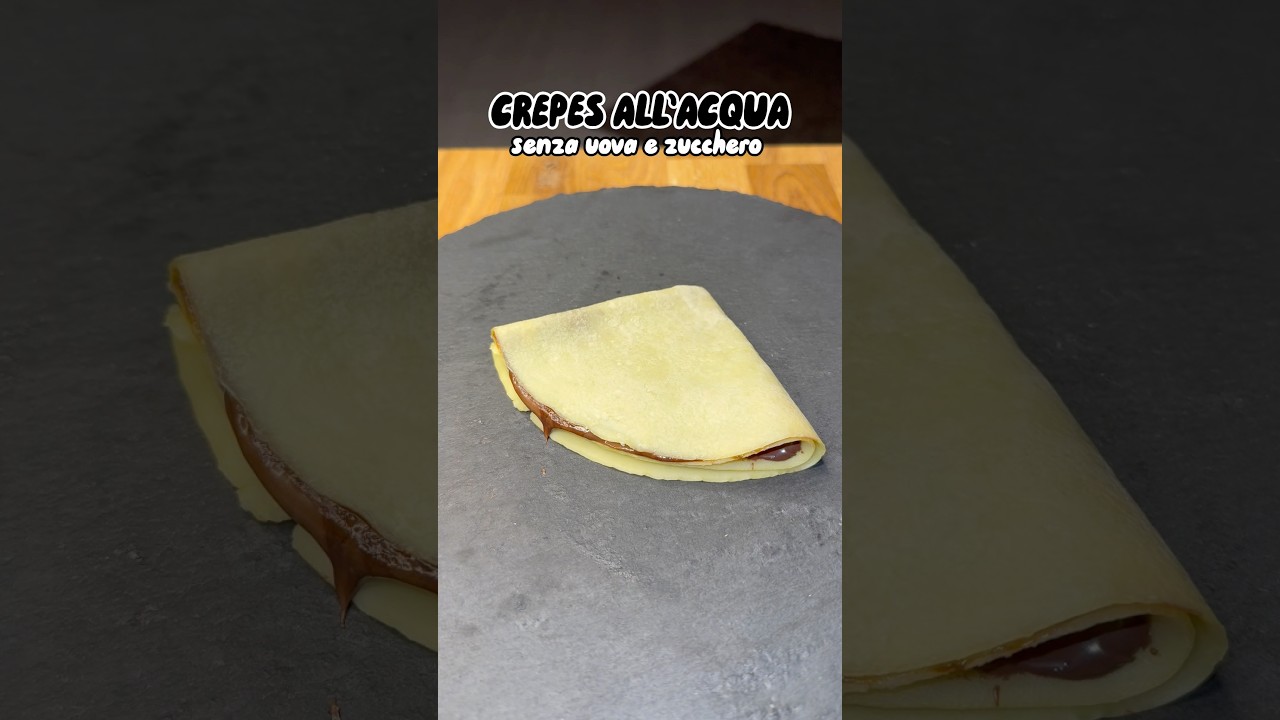 📌CREPES ALL&rsquo;ACQUA SENZA UOVA E ZUCCHERO #desserts #crepes #easy #food #light #simply #healthy