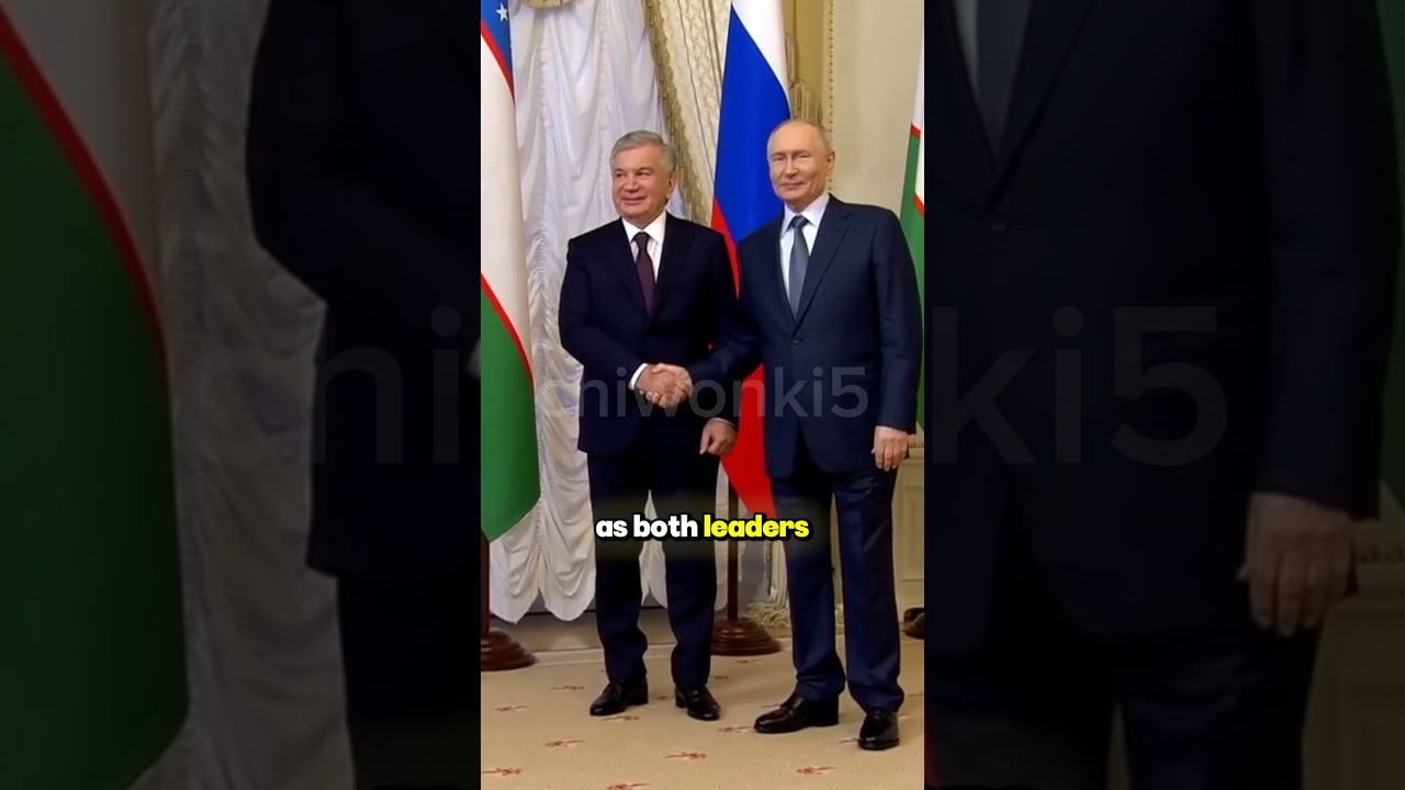 Putin meets Shavkat Mirziyoyev. #putin #russia #warinukraine #shorts
