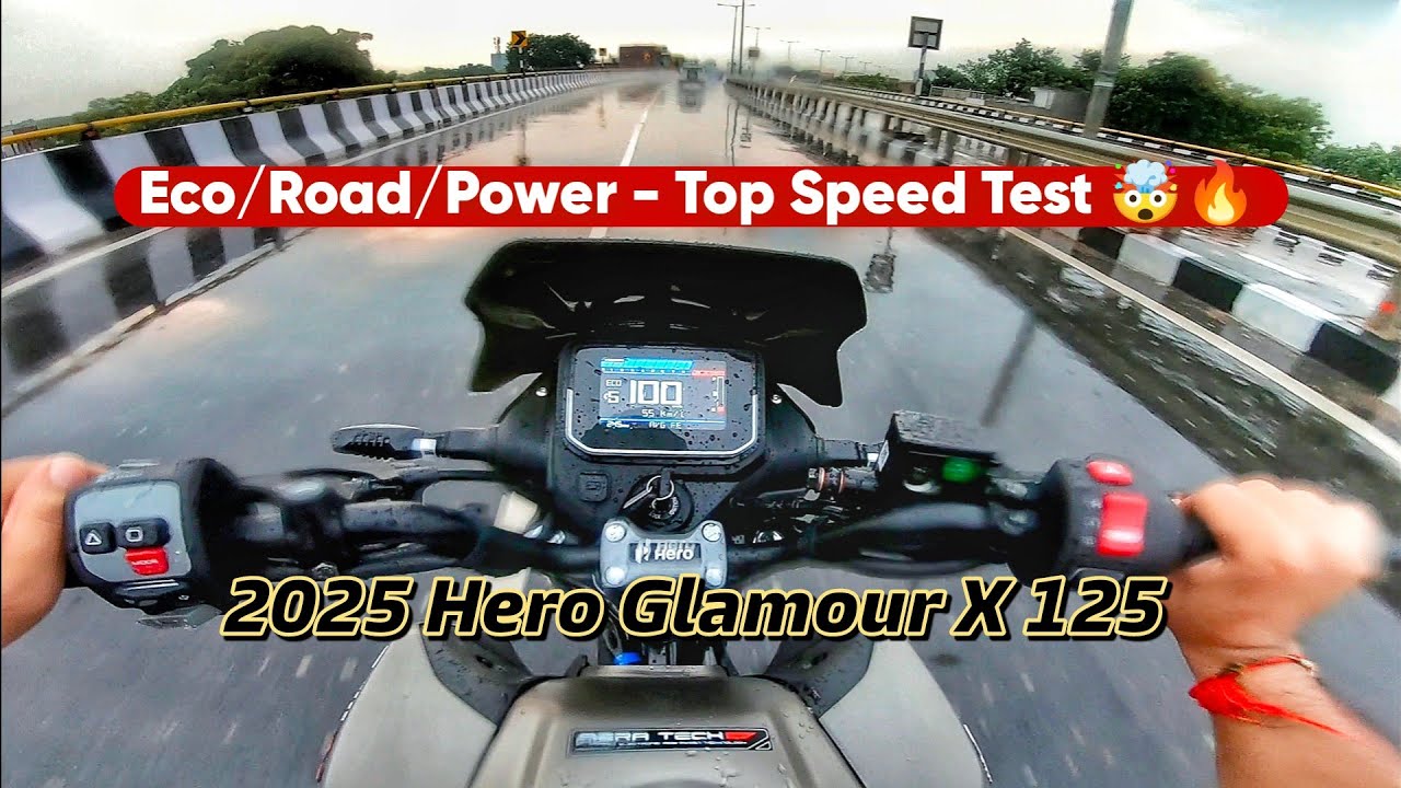 2025 Hero Glamour X 125 All Modes Top Speed Test | Gear Challenge 🤯🔥 | 