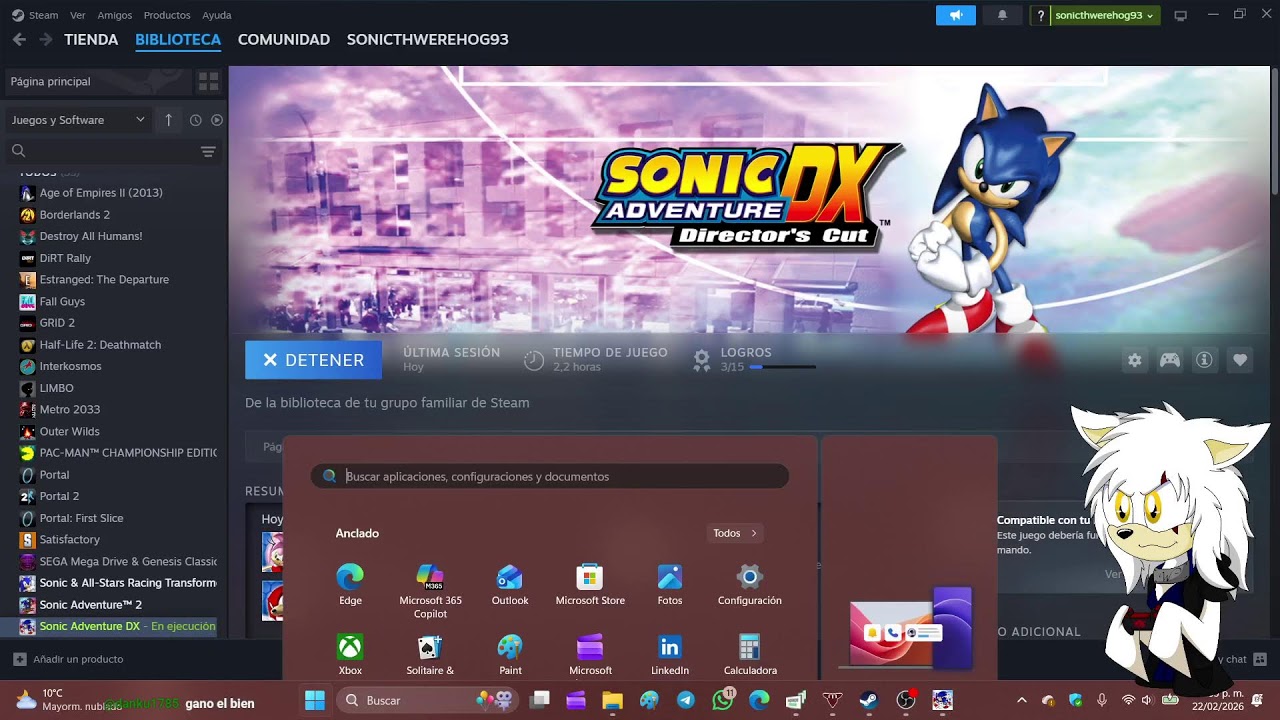 💙🤍🐾🎮Jugando Sonic Adventure🎮🐾🤍💙