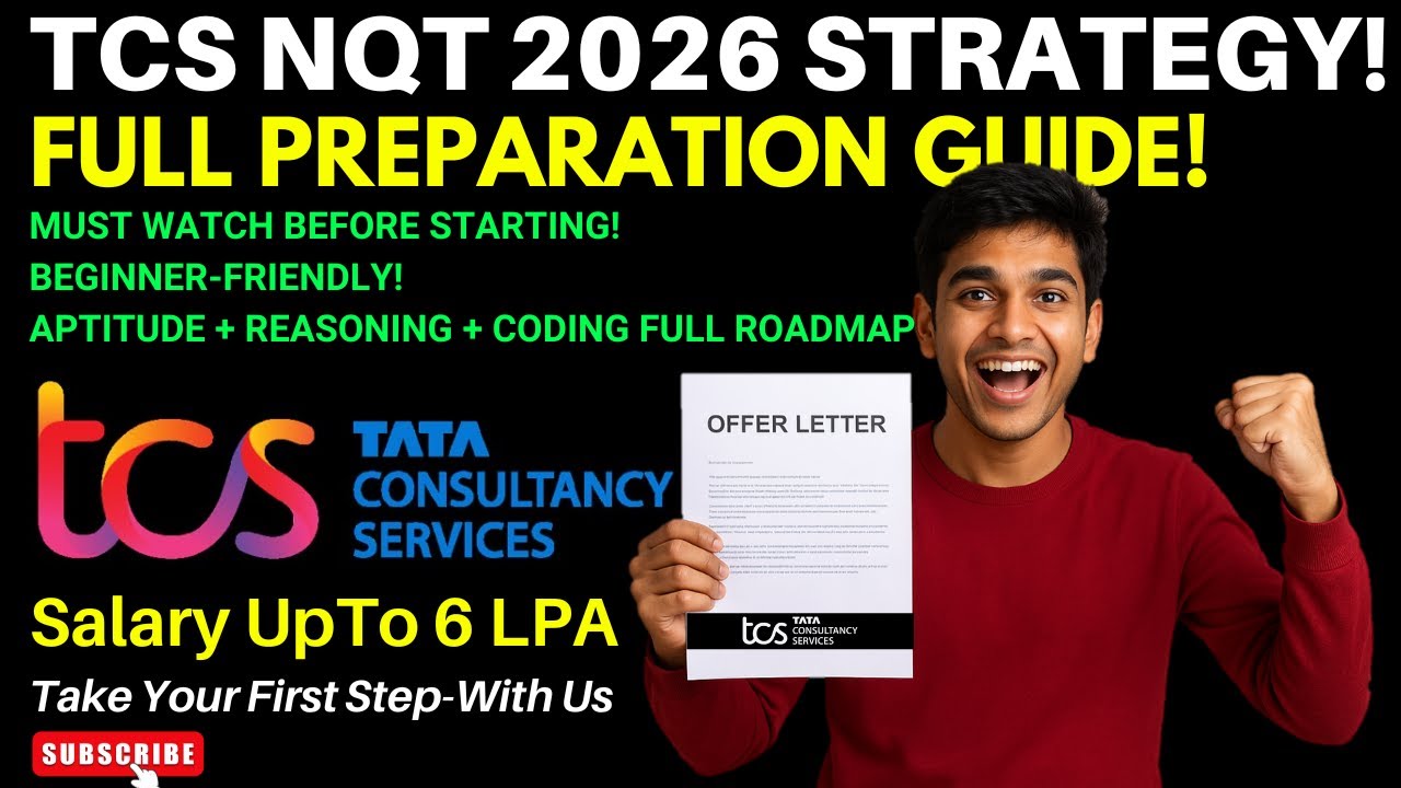 TCS NQT 2026 Complete Preparation Strategy | Full Roadmap for Selection!