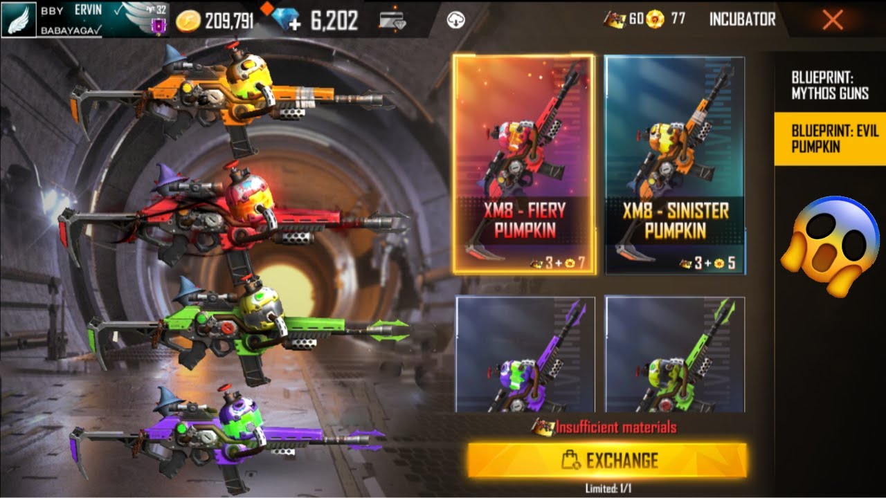 New Legendary Pumpkin XM8 Incubator | Chun Li Party Free Fire | Spending diamonds in New Events💳 📉