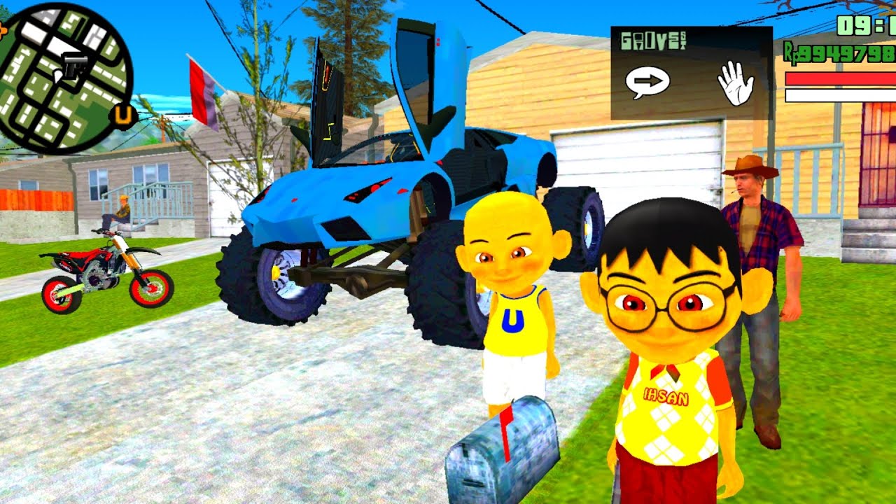 upin & eshan ambil truk monster lamborghini‼️🥳🤣🤣#sheratv27💥