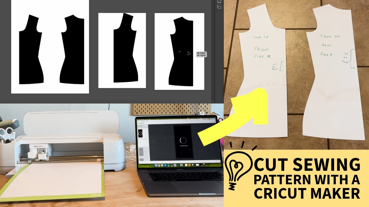 Cut Sewing Pattern With Cricut | Convert PDF Sewing Pattern to SVG file for Design Space With AI