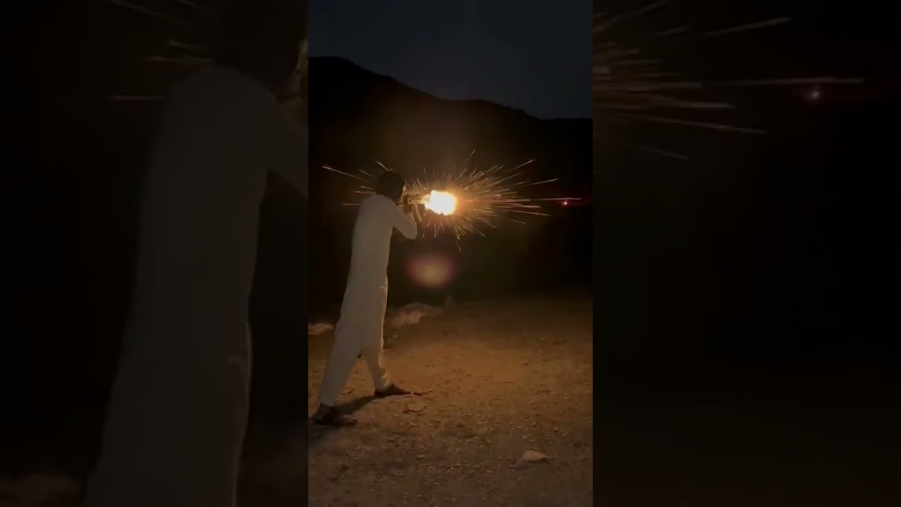 Hungarian AMD-65 muzzle flash