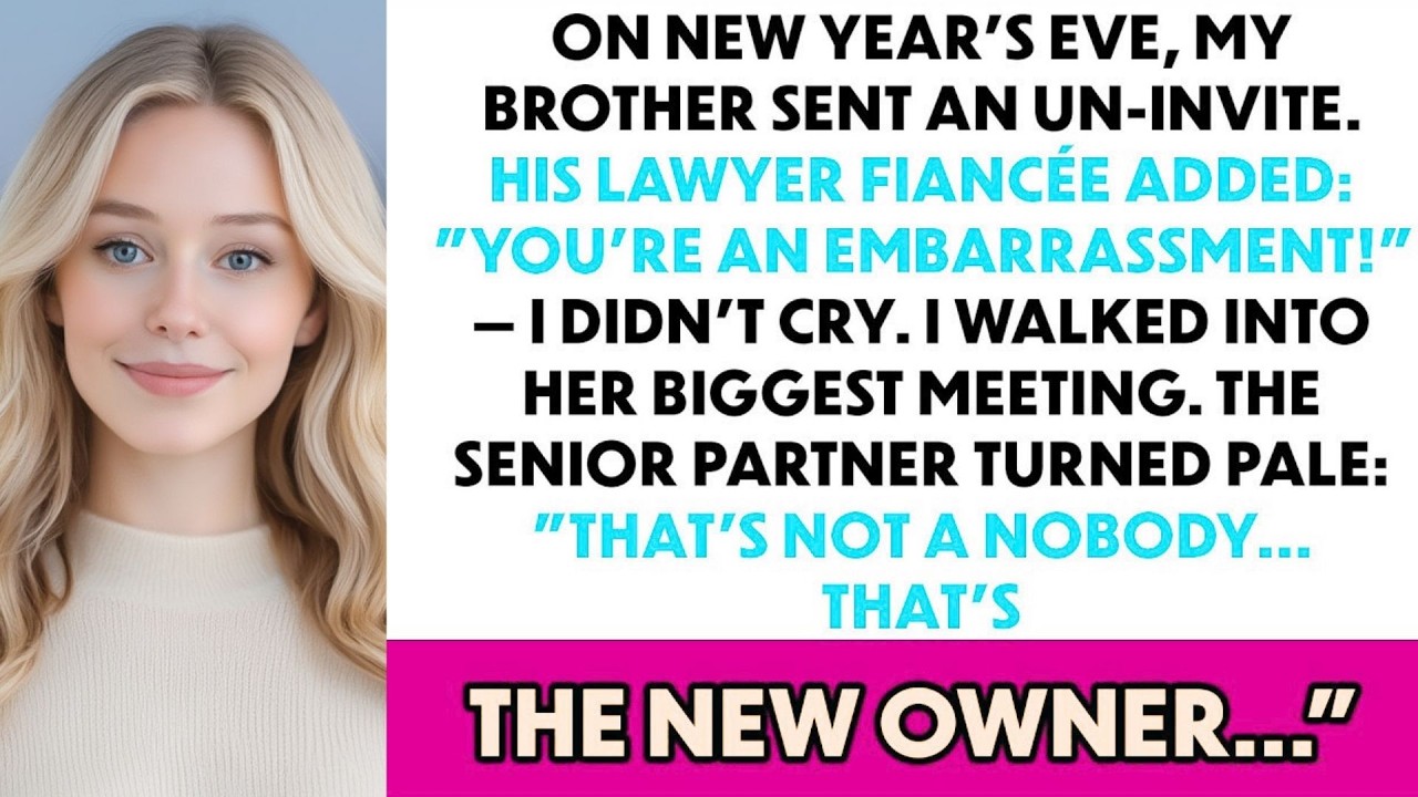 My Brother Uninvited Me, Saying I’d Embarrass Him — I Responded by Acquiring Her Top Client