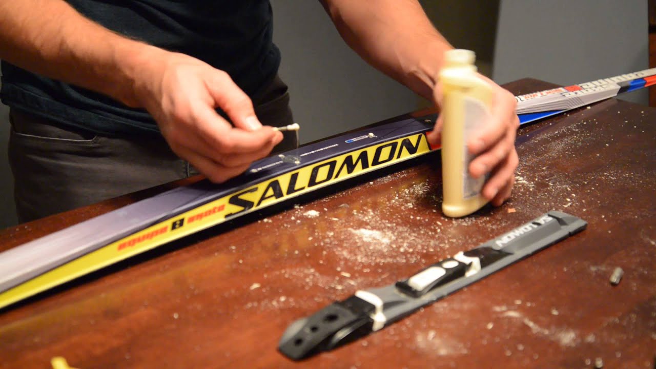 How to Mount Cross Country Ski Bindings - Skate Skis Salomon SNS Install