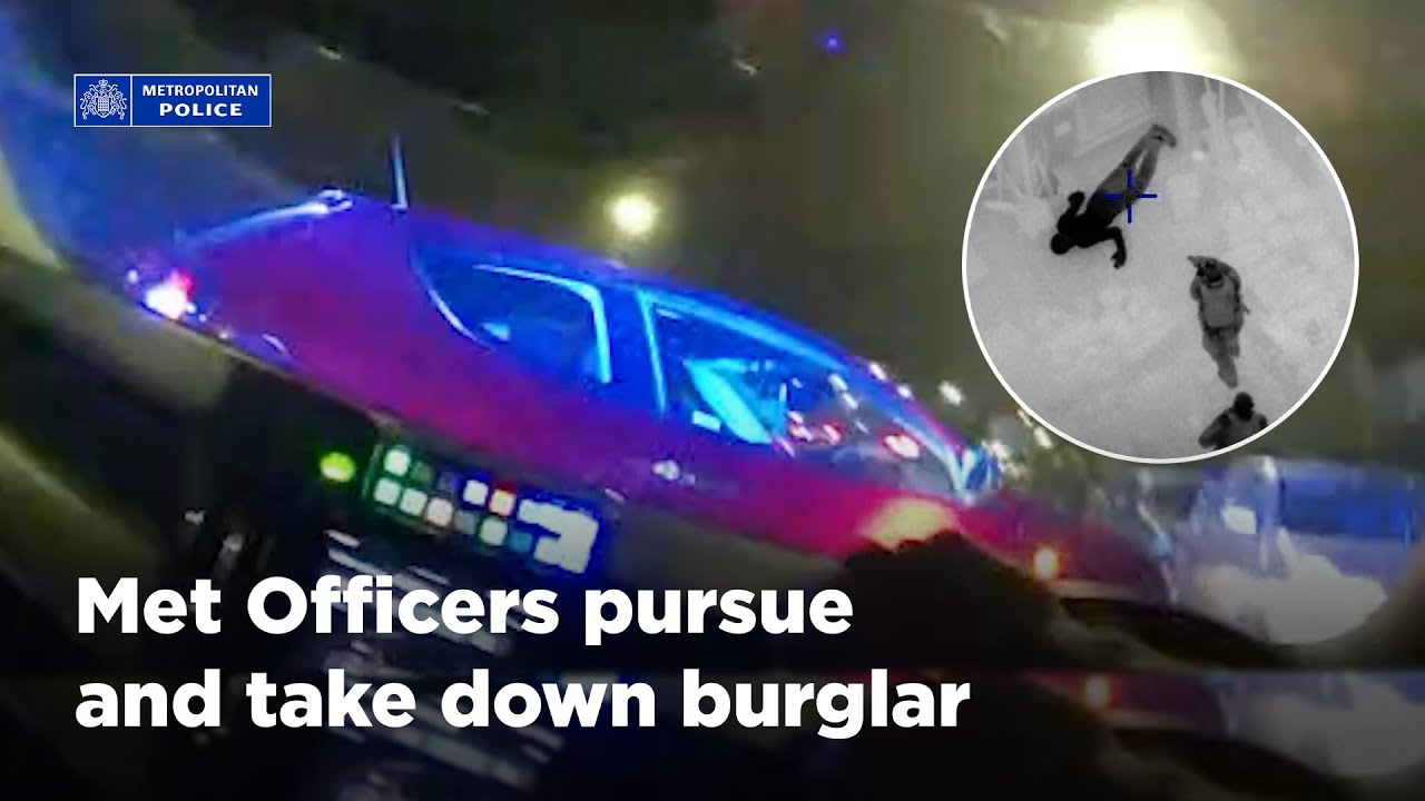 Met Officers pursue and arrest burglar