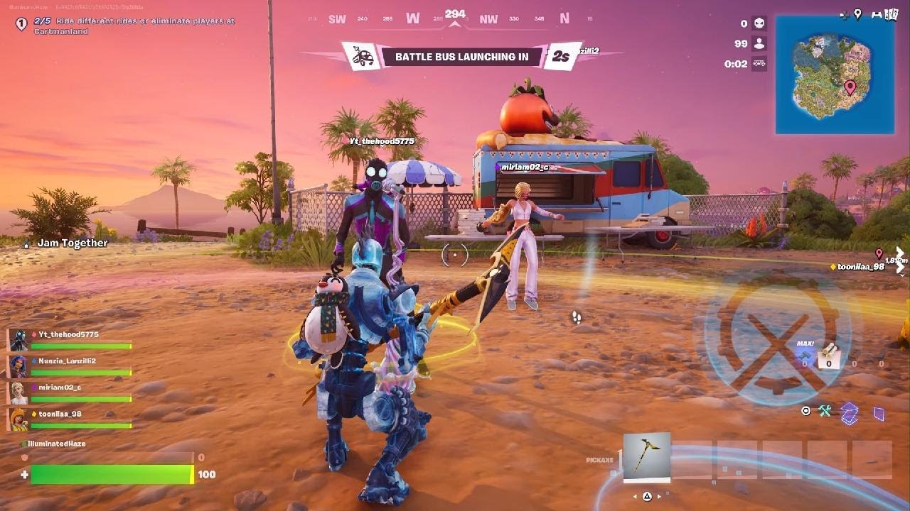 Playing fortnite with this streamer.