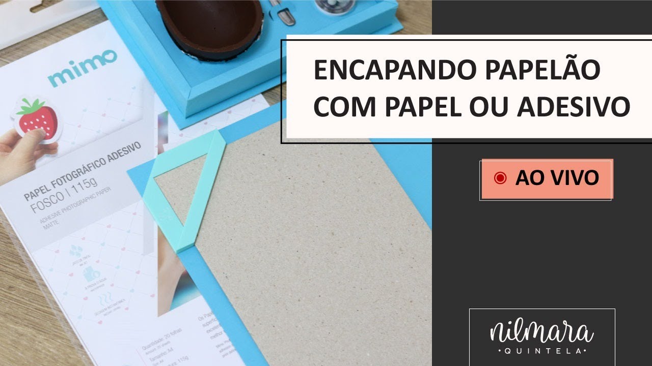 Capa dura e base cartonada com adesivo ou cola + papel