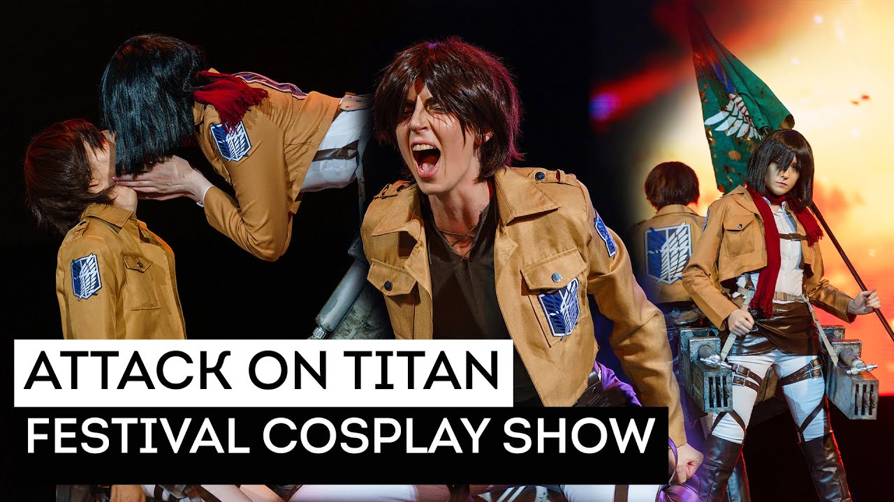 ATTACK ON TITAN | Mikasa and Eren cosplay show