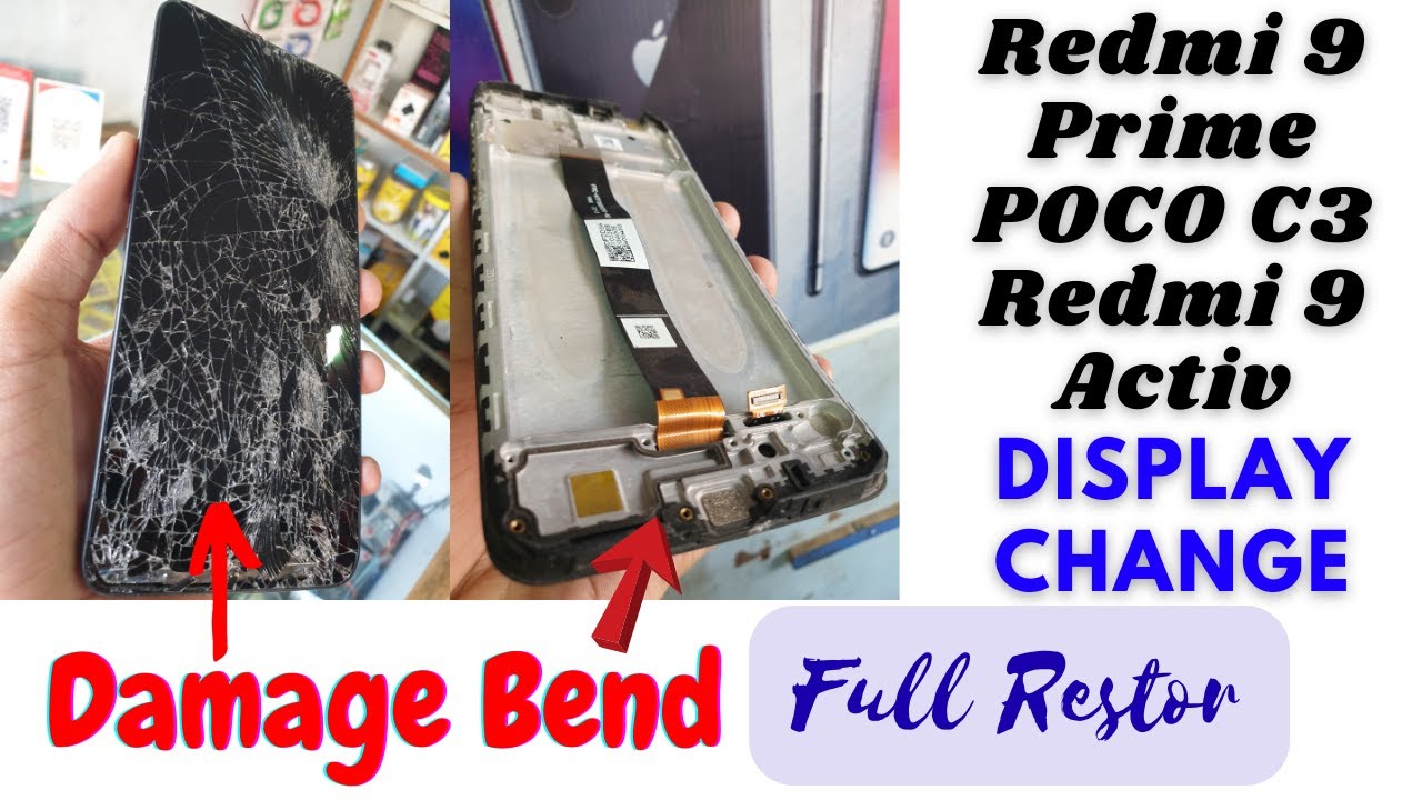 Redmi 9 prime| Redmi 9c,activ & POCO C3 Display & Medal Frame Change Full Restore