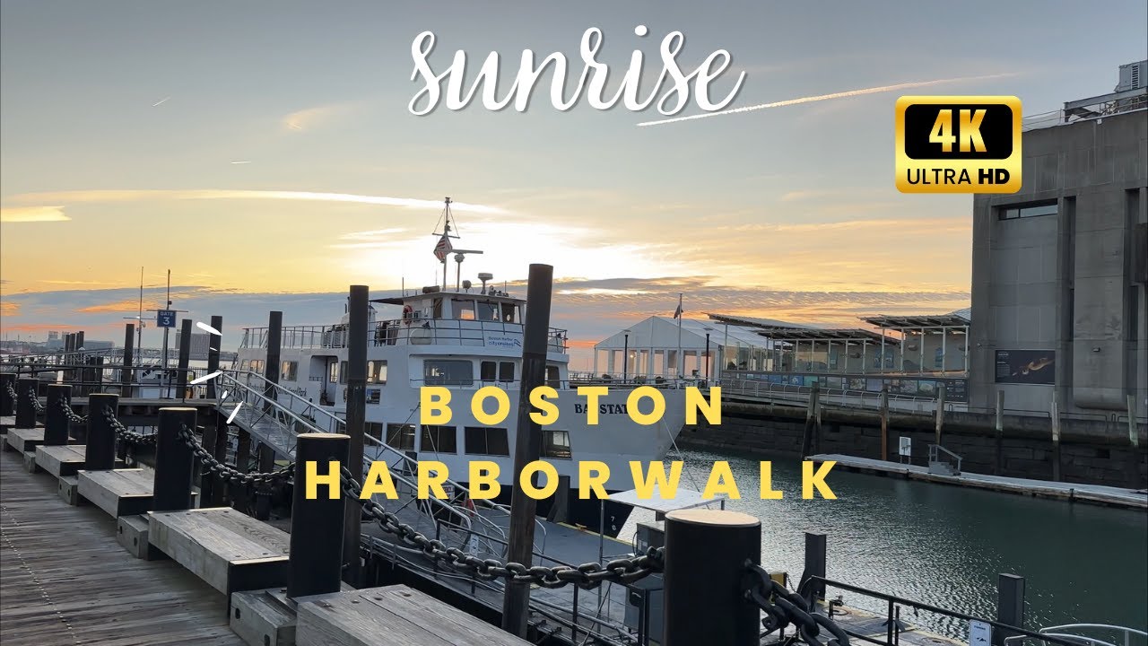 [4K] EARLY MORNING WALK  AROUND NORTHEND 🌅 HARBORWALK BOSTON 🇺🇸