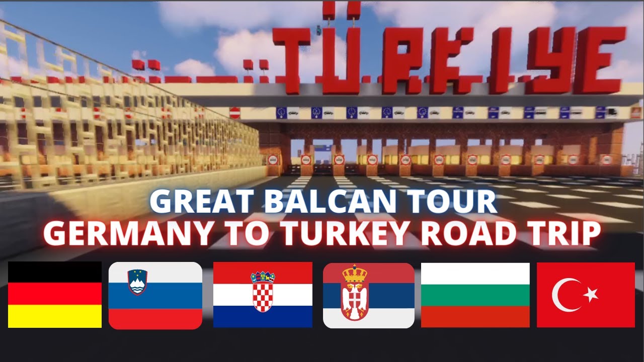 MINECRAFT FREEWAYS EU | GERMANY TO TURKEY | 7 COUNTRIES | Sağlık müzesi | Minecraft Freeway Drive !