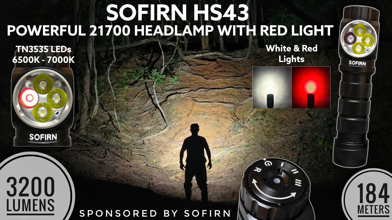 Обзор налобного фонаря SOFIRN HS43 и сравнение луча света с HS42